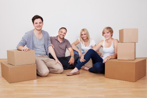 Boxes and household items prepared for a small move