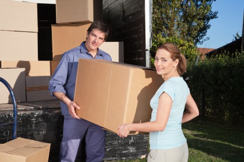 Organised storage unit with clear fire safety and access space
